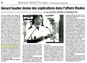 Gérard Gautier donne des explications