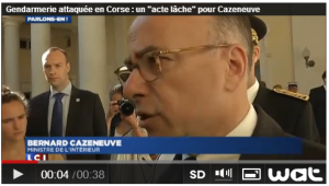 Gendarmerie attaquée en Corse - un acte lâche pour Cazeneuve